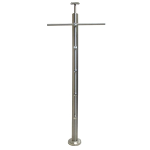 Słupek Łączeniowy Ø 42,4 x 1060 mm 2 x 5 Uchwytów Osiowych Ø 12 mm AISI 304 Balustrada Poręcz